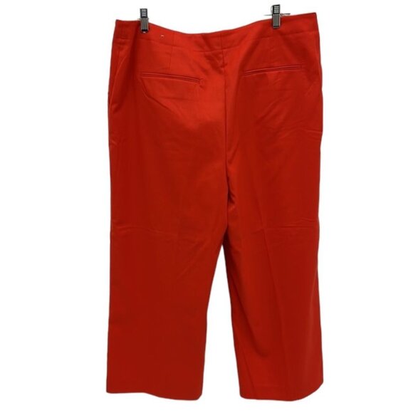 Ann Taylor Orange Plus Size Ankle Pants Loose Wide Leg Office Career‎ Plus 16 - Picture 2 of 7